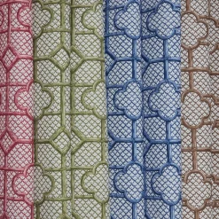 Outlet Mrs. Alice Cobalt Blue Bamboo Trellis Fabric