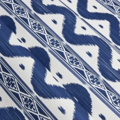 Discount Mrs. Alice Cobalt Blue Ikat Stripe Fabric