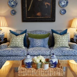 Discount Mrs. Alice Cobalt Blue Leopard Fabric