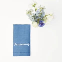 Best Mrs. Alice Compliment Blue Linen Napkins (Set Of 8)