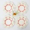 New Mrs. Alice Coral Dinner & Starter Plates (Set Of 8)