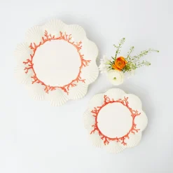 Outlet Mrs. Alice Coral Dinner & Starter Plates (Set Of 8)