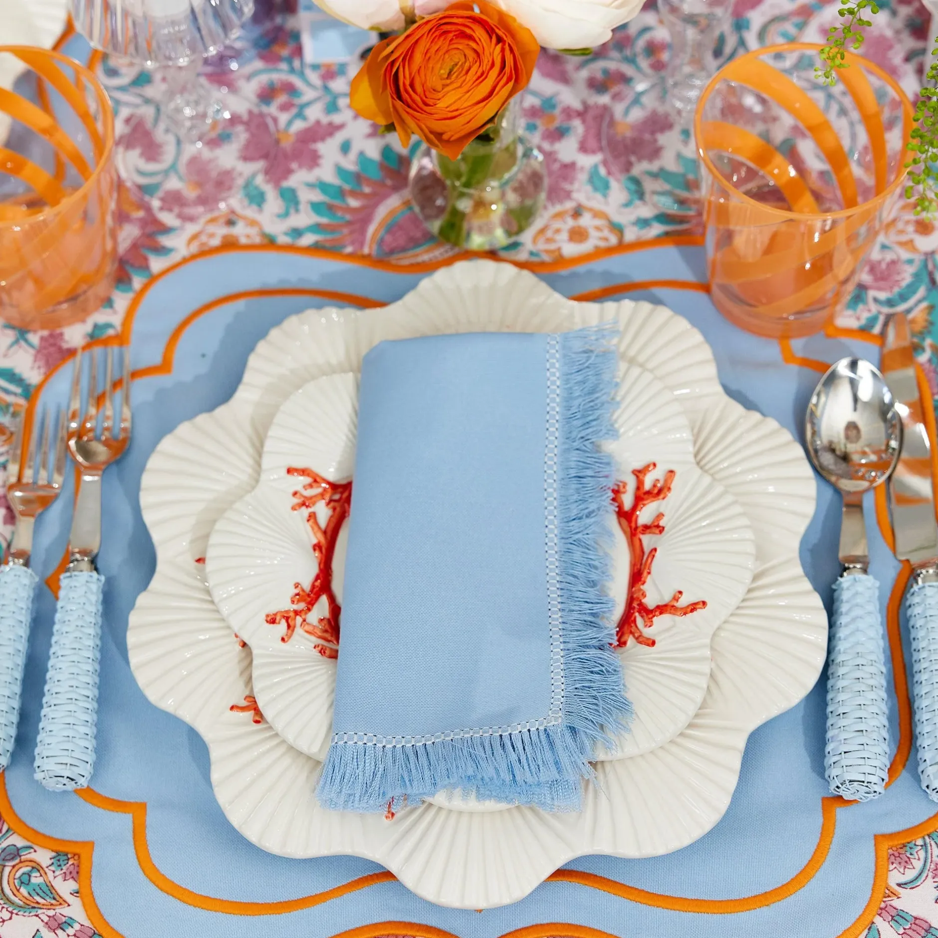 Discount Mrs. Alice Coral Dinner Plates (Set Of 4)