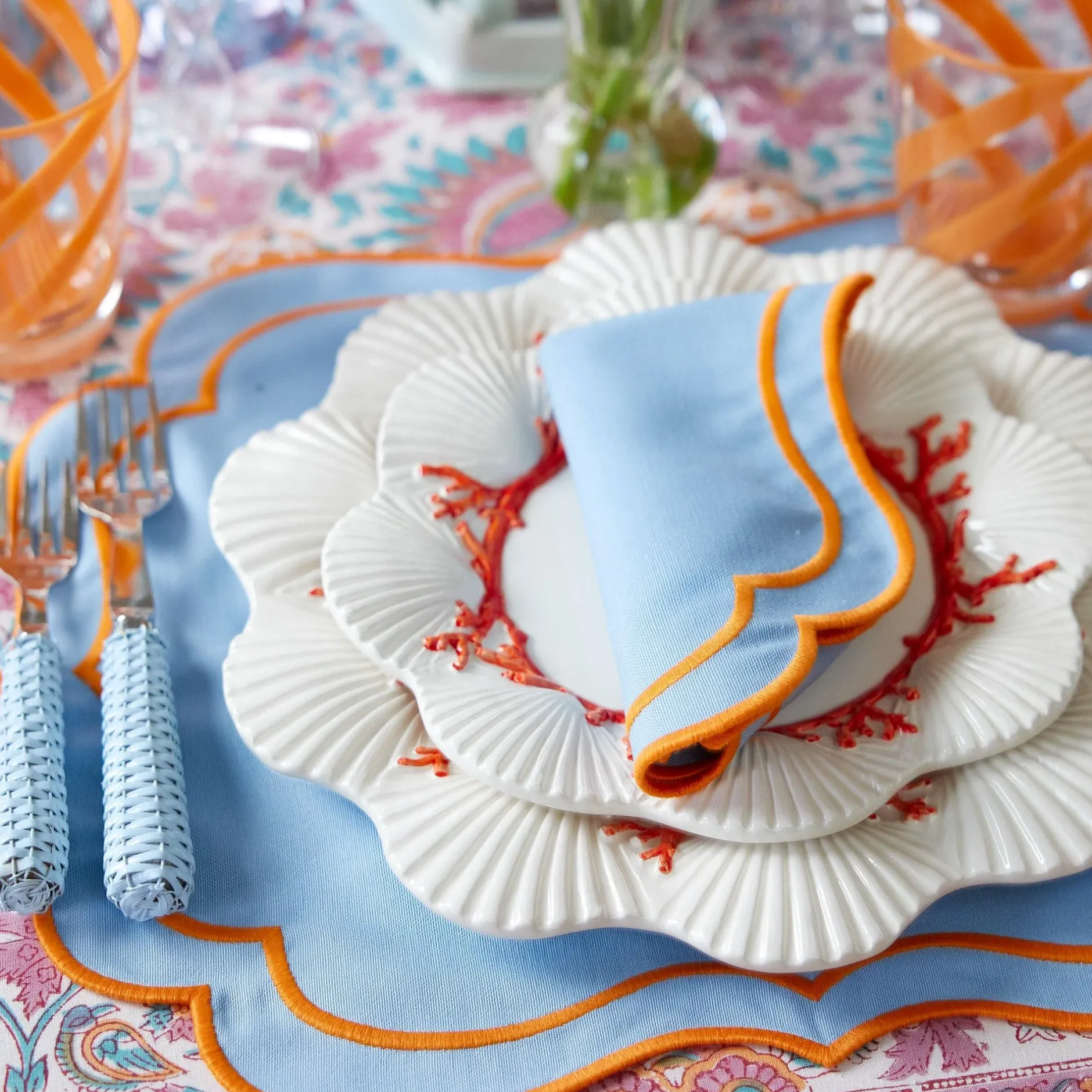 Discount Mrs. Alice Coral Dinner Plates (Set Of 4)