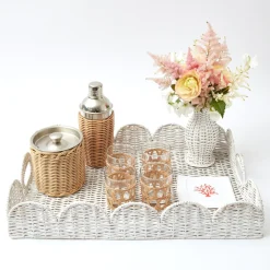 Hot Mrs. Alice Coral Linen Cocktail Napkins (Set Of 4)
