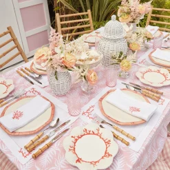 Mrs. Alice Coral Linen Placemats (Set Of 4)