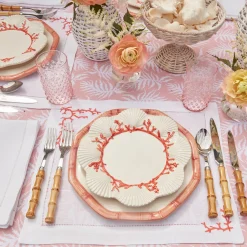 Mrs. Alice Coral Linen Placemats (Set Of 4)