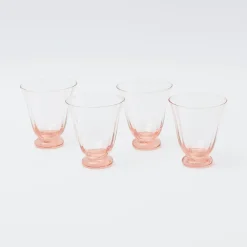 Online Mrs. Alice Coral Tulip Water Glass (Set Of 4)