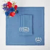 Clearance Mrs. Alice Coronation Blue Linen Napkins (Set Of 4)