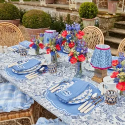Clearance Mrs. Alice Coronation Blue Linen Napkins (Set Of 4)