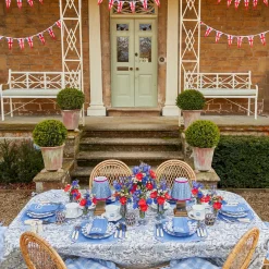 Clearance Mrs. Alice Coronation Blue Linen Napkins (Set Of 4)