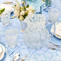 Discount Mrs. Alice Dappled White Glasses & Jug Set