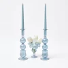 Best Mrs. Alice Delphine Blue Candle Holders (Pair)