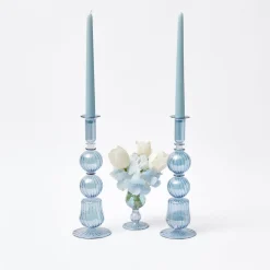 Best Mrs. Alice Delphine Blue Candle Holders (Pair)