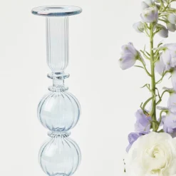 Best Mrs. Alice Delphine Blue Candle Holders (Pair)