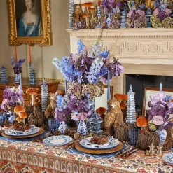 Mrs. Alice Dusty Blue Candles (Set Of 8)