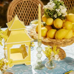 New Mrs. Alice Eden Green & Yellow Candlescape