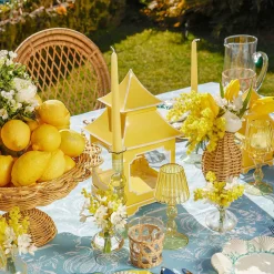 Hot Mrs. Alice Eden Green & Yellow Candlescape