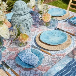 Clearance Mrs. Alice Edie Blue Coral Napkins (Set Of 4)