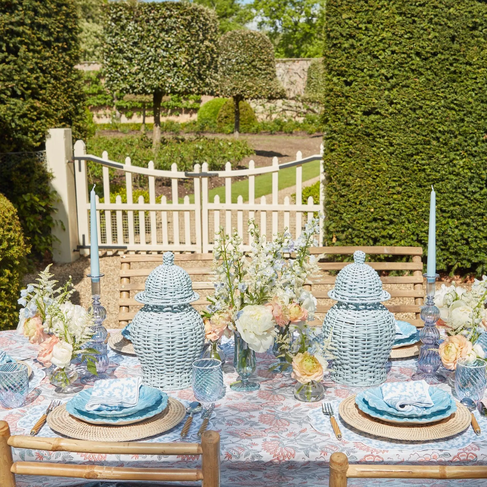Clearance Mrs. Alice Edie Blue Coral Napkins (Set Of 4)
