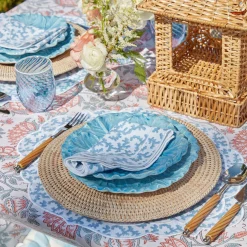 Clearance Mrs. Alice Edie Blue Coral Napkins (Set Of 4)