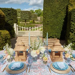Outlet Mrs. Alice Edie Blue Coral Placemats & Napkins (Set Of 4)