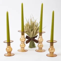 Sale Mrs. Alice Elise Small Amber Candle Holder (Pair)