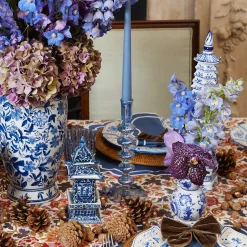 Mrs. Alice Elodie Blue Candle Holder Set