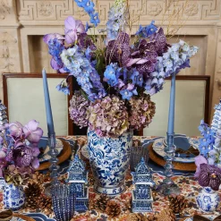 Mrs. Alice Elodie Blue Candle Holder Set