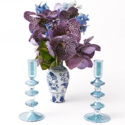Mrs. Alice Elodie Blue Candle Holder Set