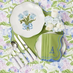 Mrs. Alice Eloise Green And Blue Napkins (Set Of 4)
