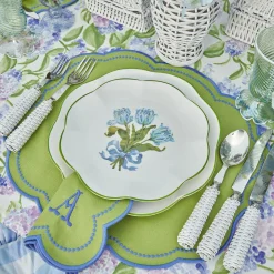 Outlet Mrs. Alice Eloise Green And Blue Placemats & Napkins (Set Of 4)