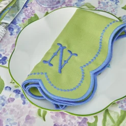 Outlet Mrs. Alice Eloise Green And Blue Placemats & Napkins (Set Of 4)