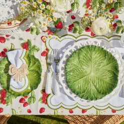 Discount Mrs. Alice Elsa White & Green Napkins (Set Of 4)