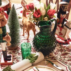 Online Mrs. Alice Emerald Green Hobnail Glasses & Jug Set