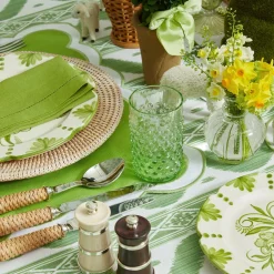 New Mrs. Alice Emerald Hobnail Glasses & Jug Set