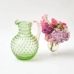 Discount Mrs. Alice Emerald Hobnail Jug & Rose Handle