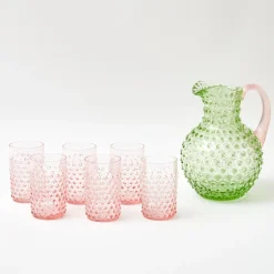 Discount Mrs. Alice Emerald Hobnail Jug & Rose Handle