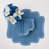 Online Mrs. Alice Eve Blue Linen Napkins (Set Of 4)
