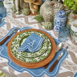 Online Mrs. Alice Eve Blue Linen Napkins (Set Of 4)