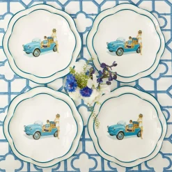 Hot Mrs. Alice Fiat Jolly Dinner & Starter Plates (Set Of 8)