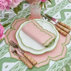 New Mrs. Alice Fleur Pink Placemats & Napkins (Set Of 4)