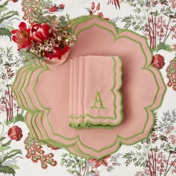 New Mrs. Alice Fleur Pink Placemats & Napkins (Set Of 4)