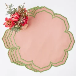 New Mrs. Alice Fleur Pink Placemats & Napkins (Set Of 4)