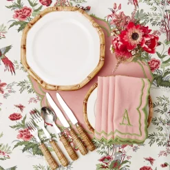 New Mrs. Alice Fleur Pink Placemats & Napkins (Set Of 4)