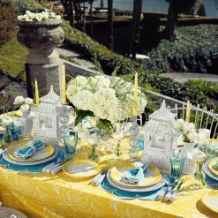 New Mrs. Alice Fleur Turquoise Placemats (Set Of 4)