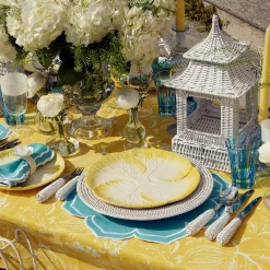 New Mrs. Alice Fleur Turquoise Placemats (Set Of 4)