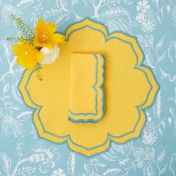 Hot Mrs. Alice Fleur Yellow Napkins (Set Of 4)