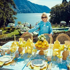 Outlet Mrs. Alice Fleur Yellow Placemats & Napkins (Set Of 4)