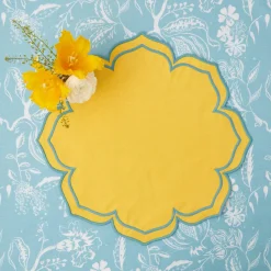 Best Mrs. Alice Fleur Yellow Placemats (Set Of 4)